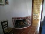 Living room with chimney